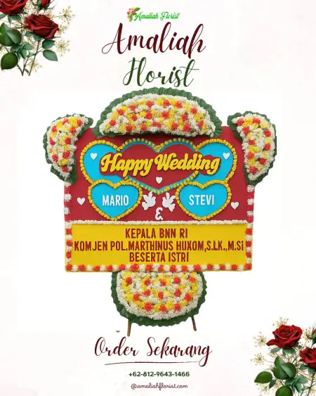 Papan Bunga Pernikahan Purwamekar